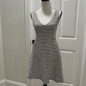 Anthropologie MAEVE dress White Black Cutout